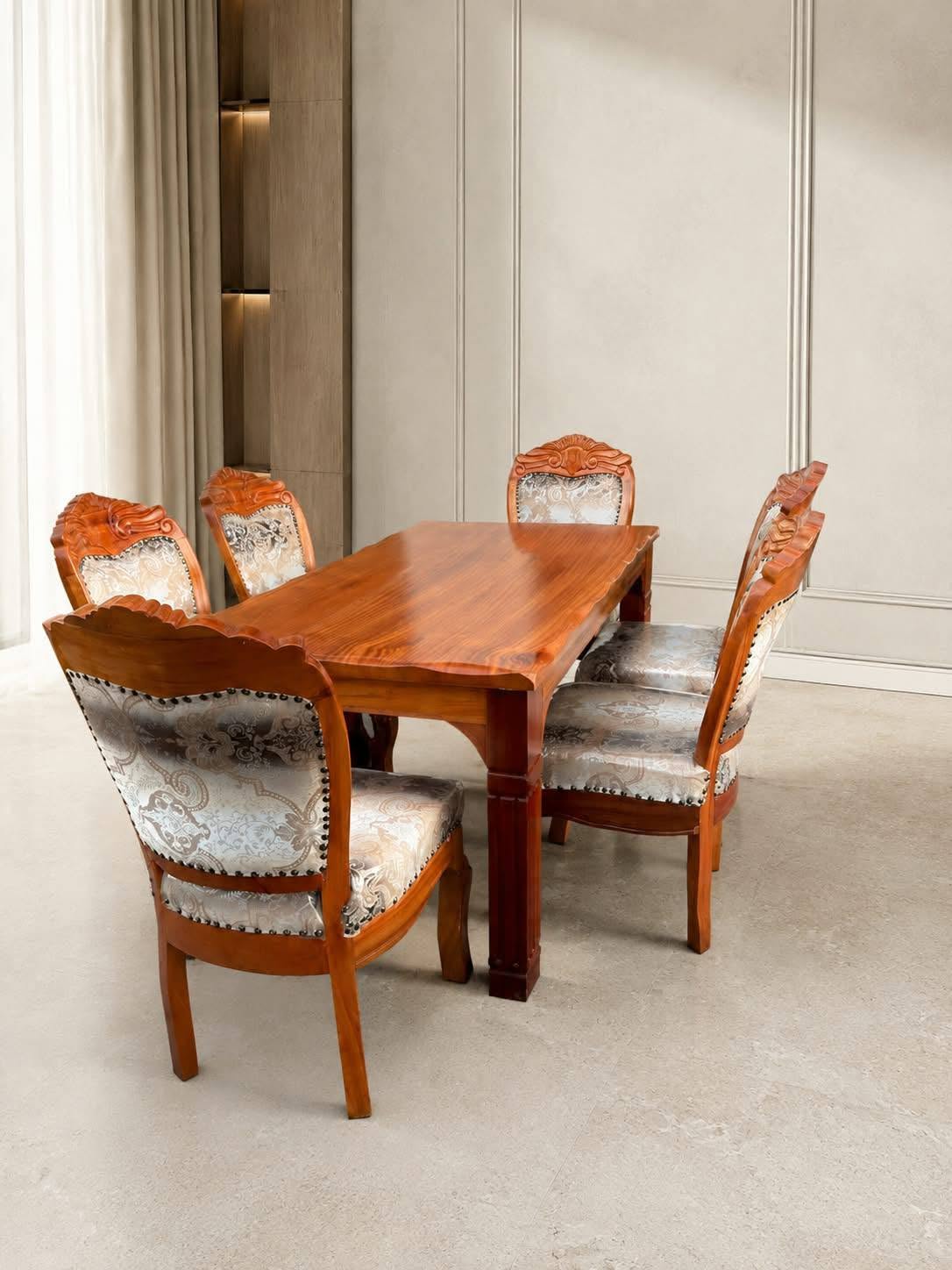 Warm wood dining set