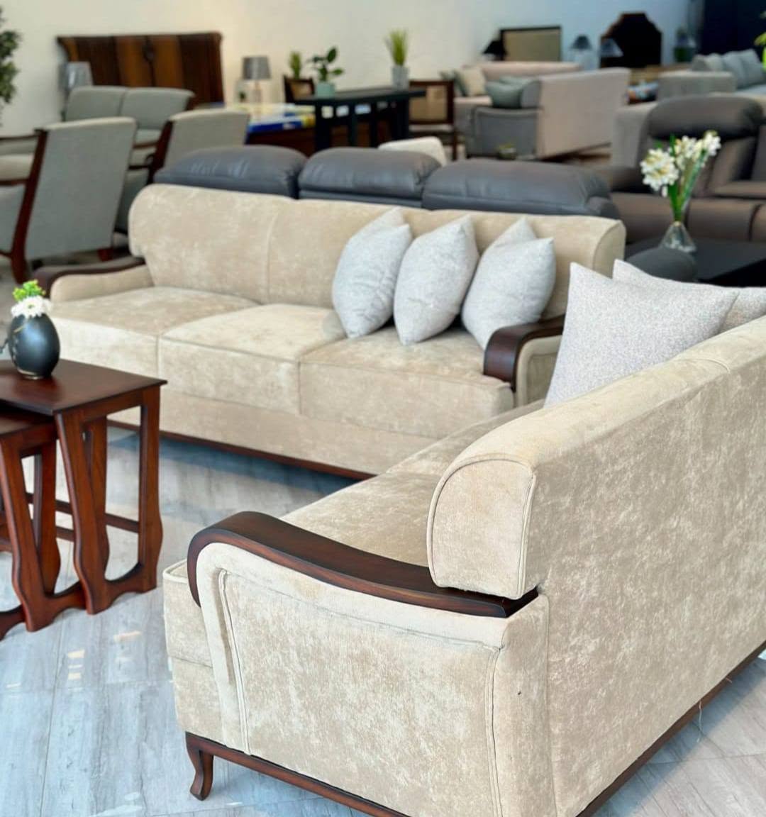 Cream living room furniture by Andy On Point
